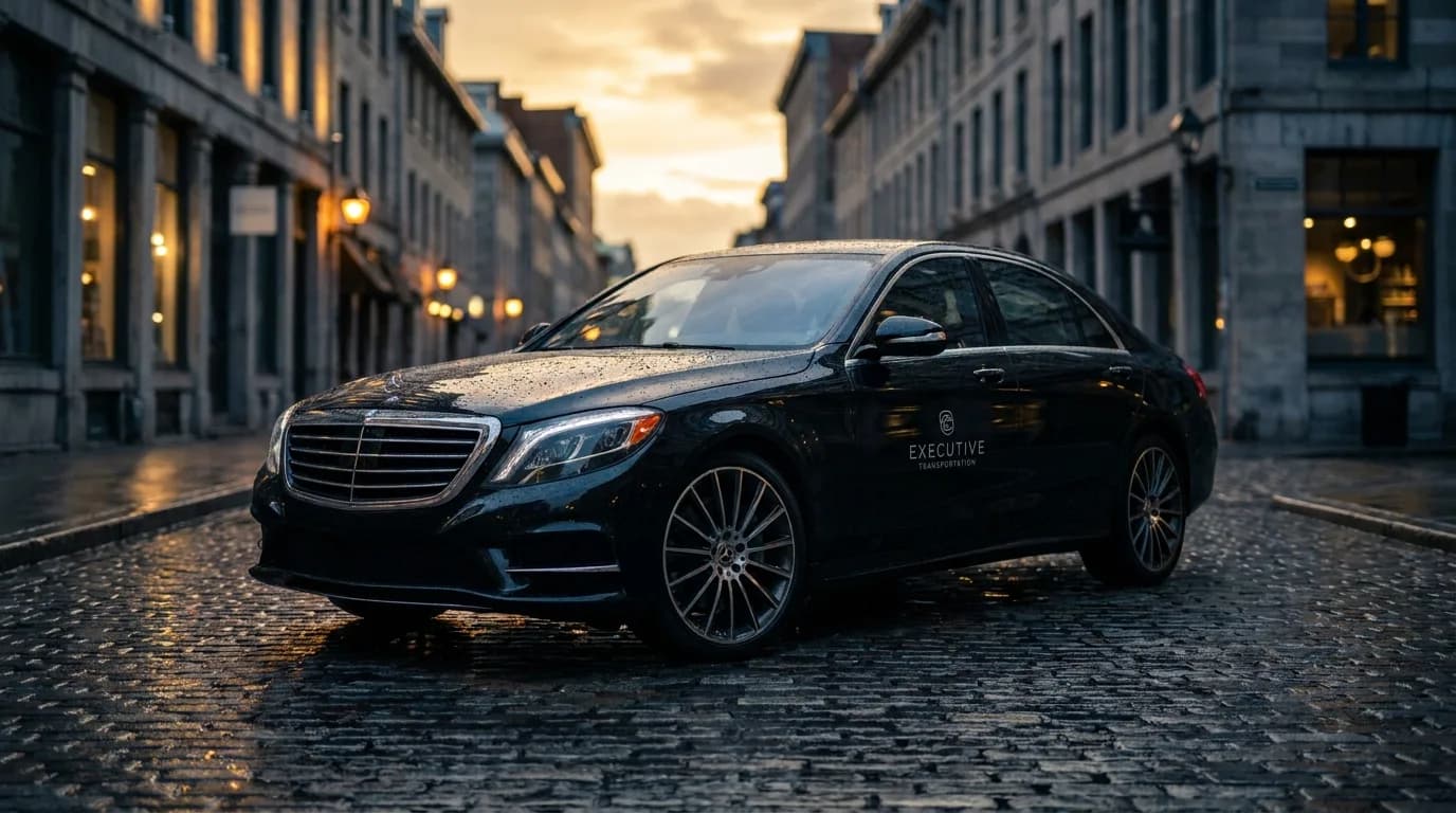 Executive limousine at YUL airport Montreal transfer service